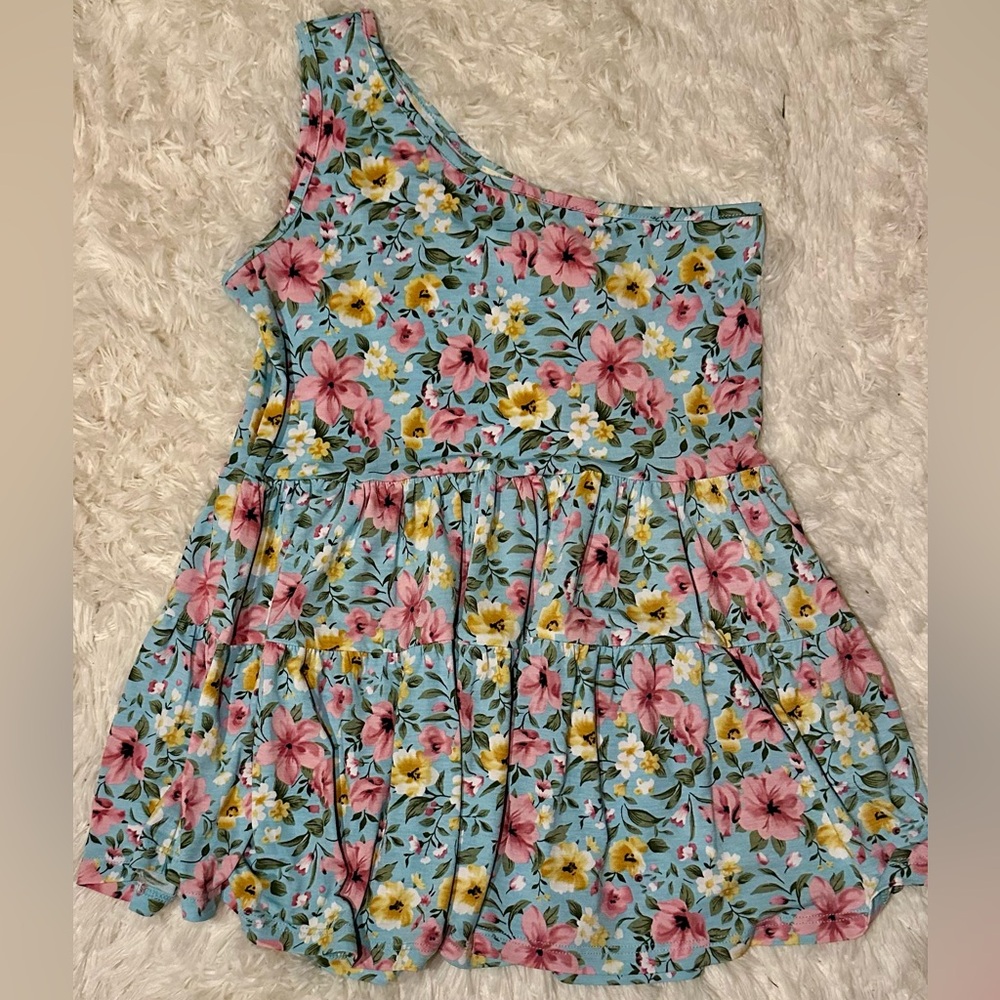 Floral One-Shoulder Top